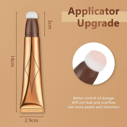 Contour Beauty Wand, Liquid Highlighter Contour Beauty Wand with Cushion Applicator, Matte Liquid Blush Wand, Long Lasting Smooth Lightweight Beauty Wand Makeup