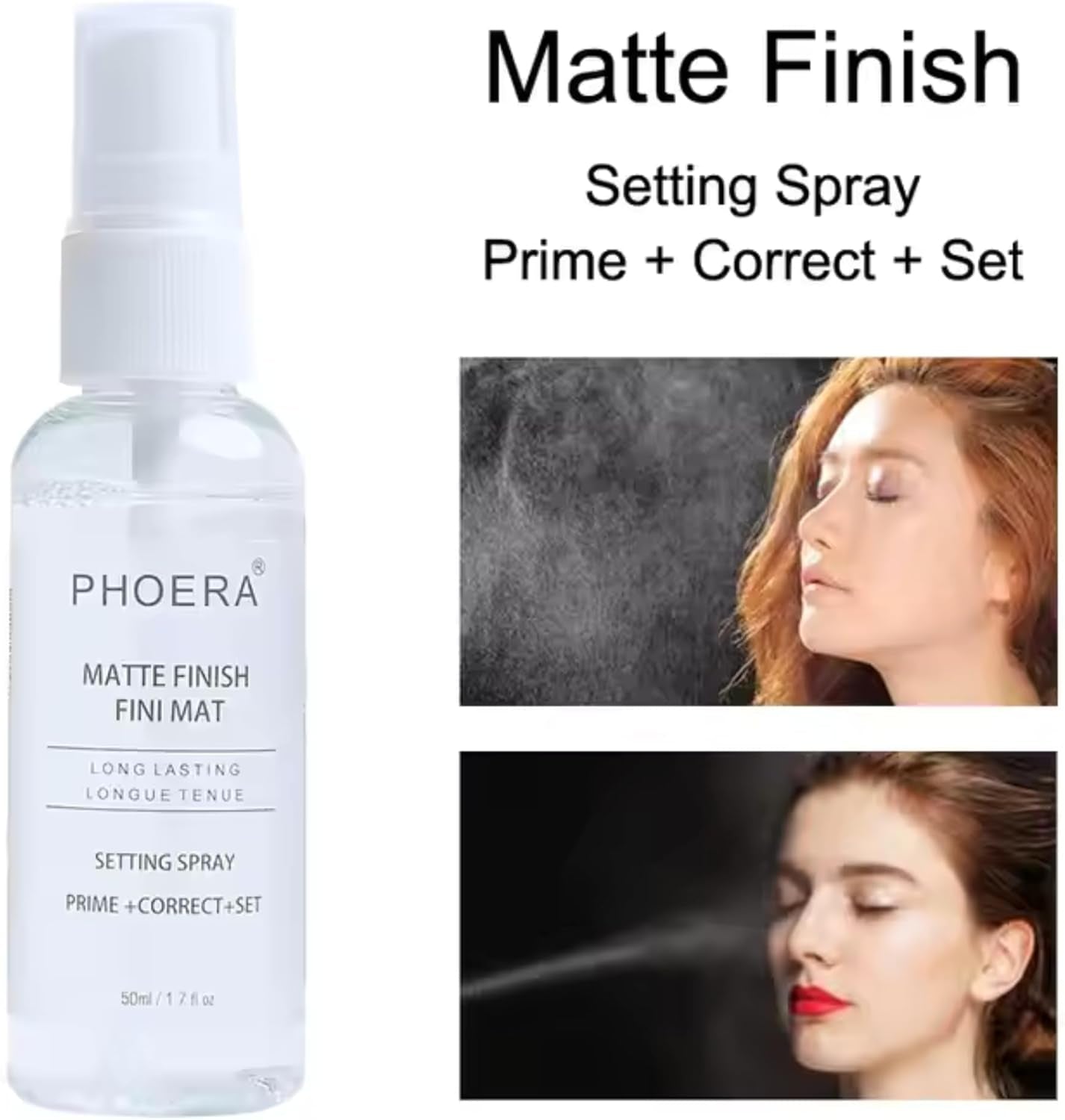4 Piece Full Coverage Foundation Makeup Set - Pore Minimising Primer, Full Coverage Foundation, Matte Finish Setting Spray and Blending Make-Up Sponge (105 - Sand, 30Ml)