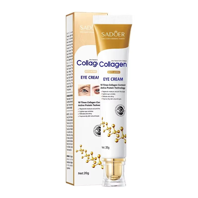 SADOER Collagen Eye Cream Skincare anti Dark Circles Eye Bags Firming Moisturizing Skincare Eyes Cream Skin Care for Eyes