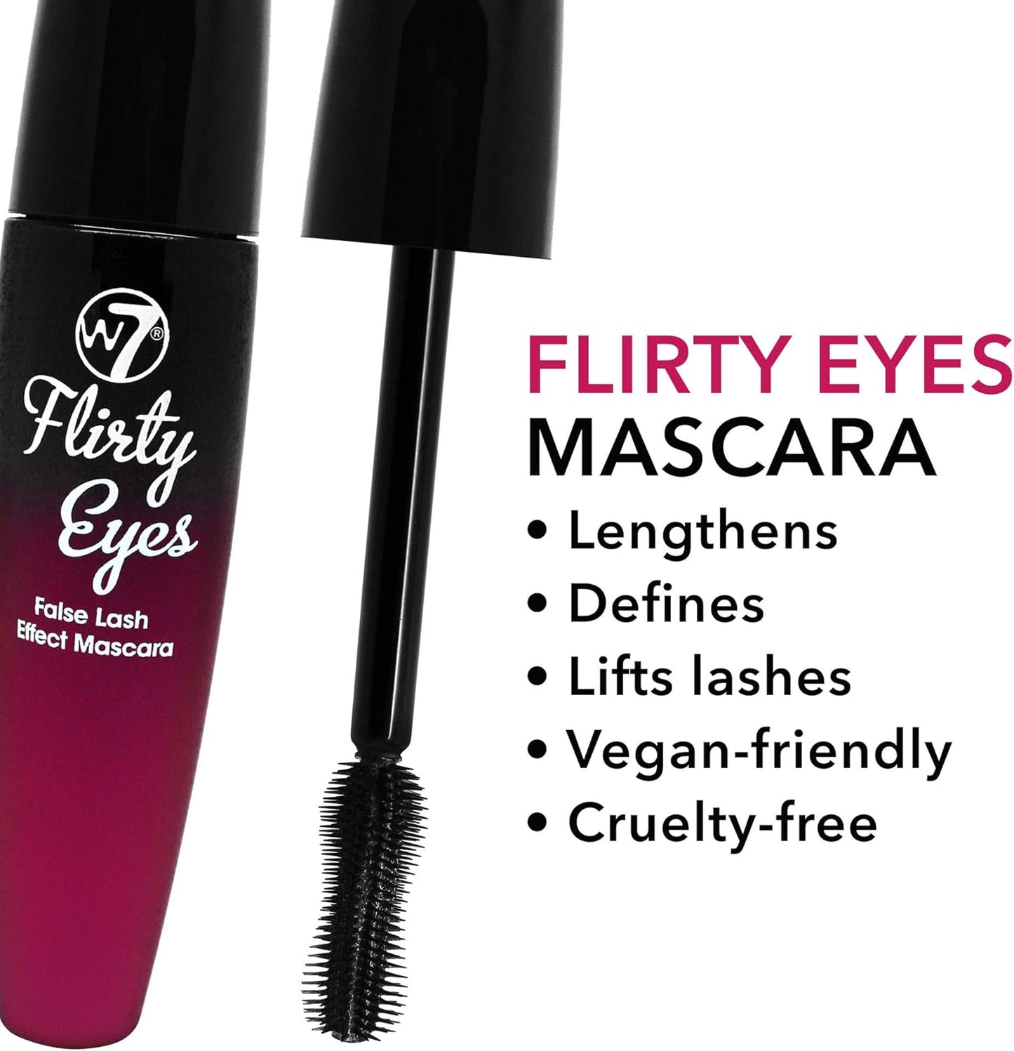 Flirty Eyes Mascara - Long-Lasting, Hourglass Black Mascara for Volume and Length