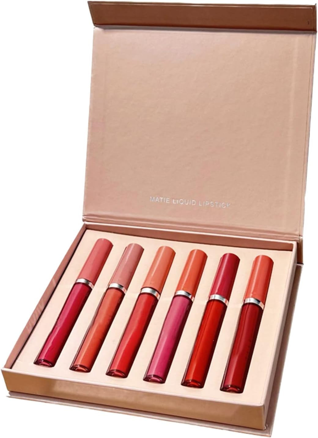 Star Lip Gloss Wet Peach Velvet Mist Face Non Stick Cup Non Fading Lip Gloss Set of 6 Lip Glaze Lipstick Set Teen Beauty Products under 5