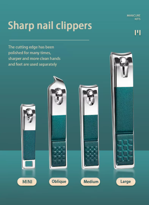 18-in-1 Stainless Steel Manicure Pedicure Kit with Travel Case ( 7/10/12/18 sets)