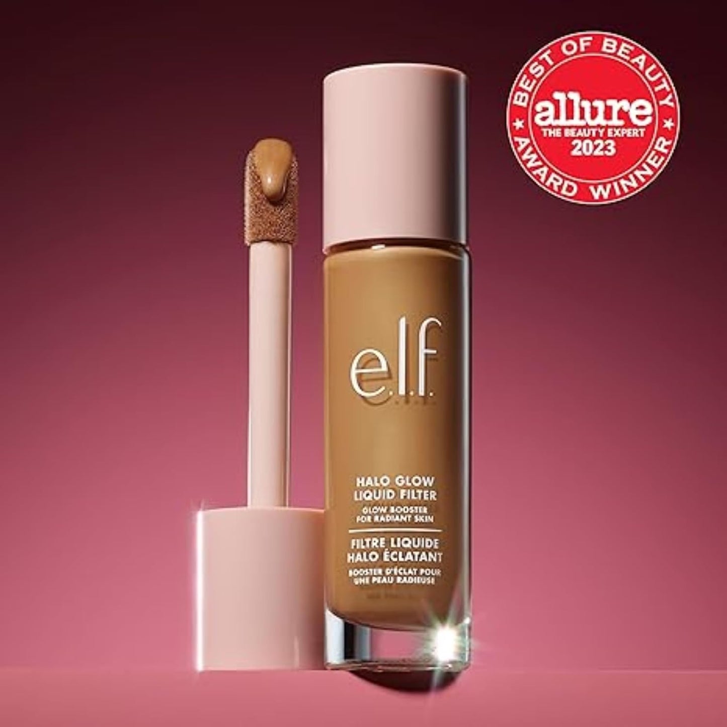 Halo Glow Liquid Filter, Complexion Booster for a Glowing, Soft-Focus Look, Infused with Hyaluronic Acid, Vegan & Cruelty-Free, 2 Fair- Light
