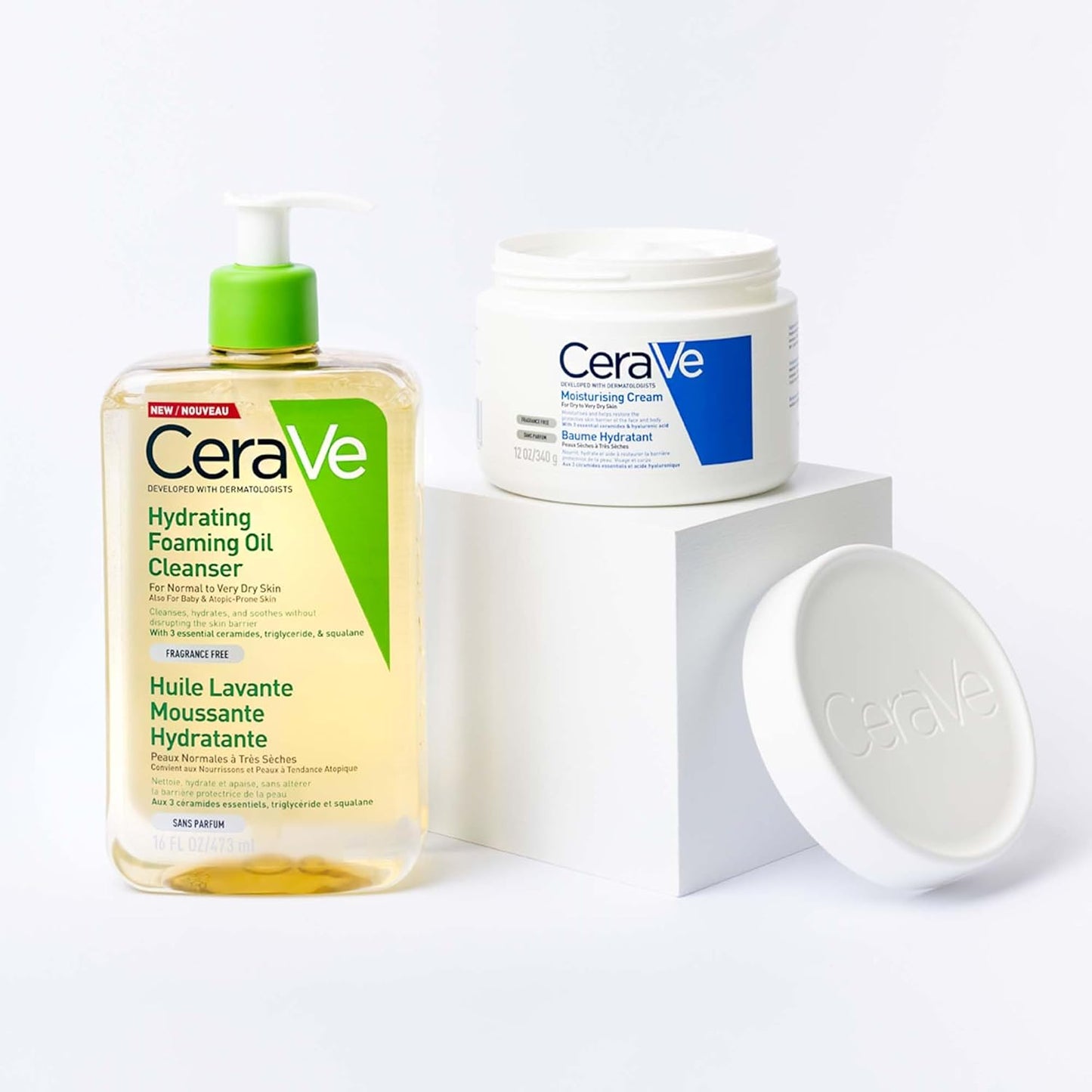 Moisturising Face and Body Cream with Hyaluronic Acid and 3 Essential Ceramides for Dry to Very Dry Skin 454G