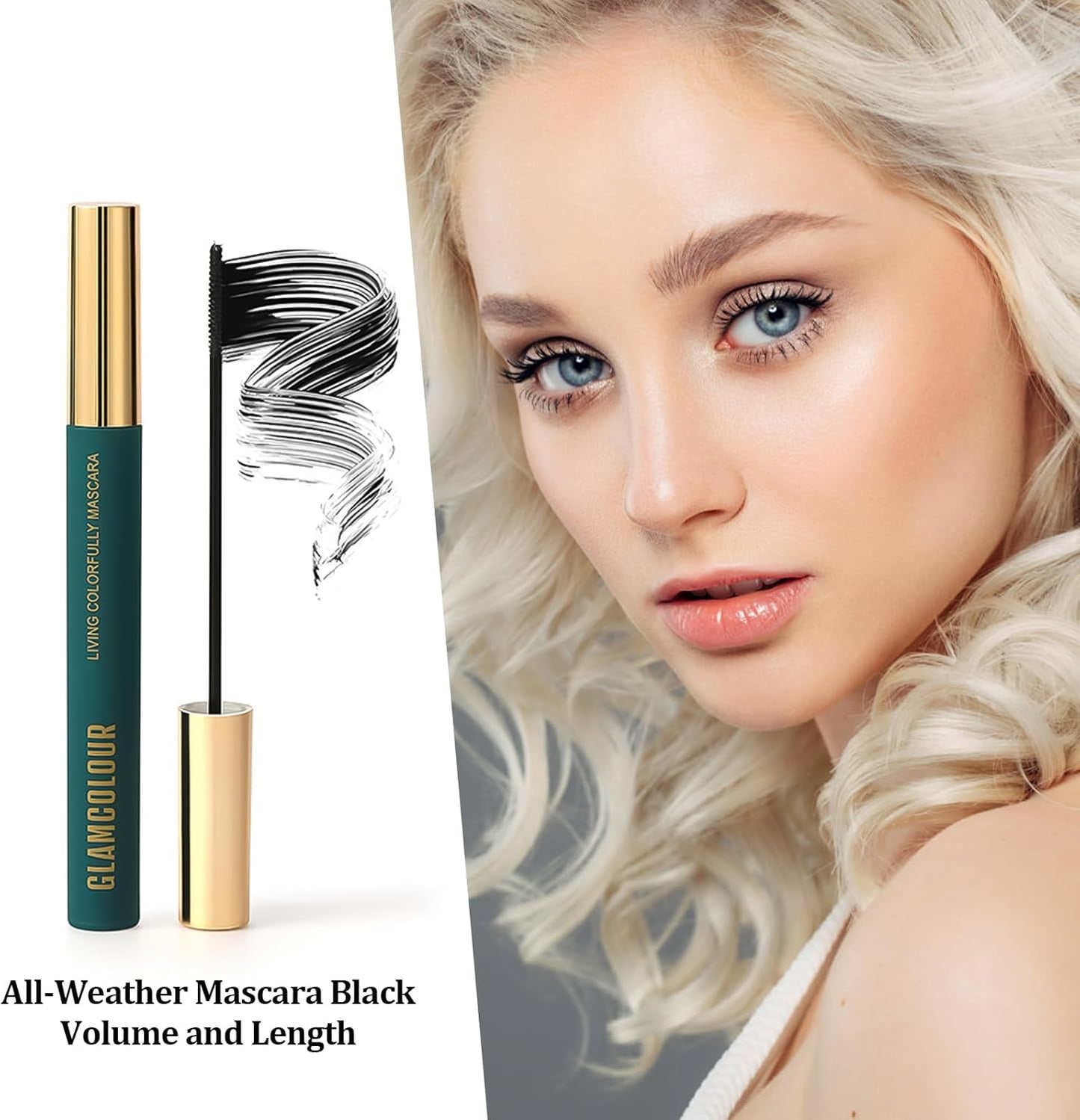 Mascara Black Volume and Length Waterproof Sensational Thrive Eye Lash Colour Vegan Formula in Deep Black Brush Long Lasting Fibre Mascaras Smudgeproof Make-Up