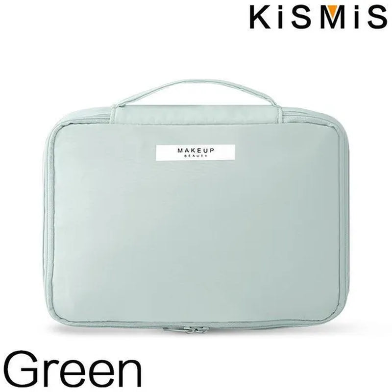KISMIS 1PC Makeup Bag Travel Make up Organiser Bag Storage Vanity Case Makeup Bags for Women Makeup Box Cosmetic Bags with Compartments