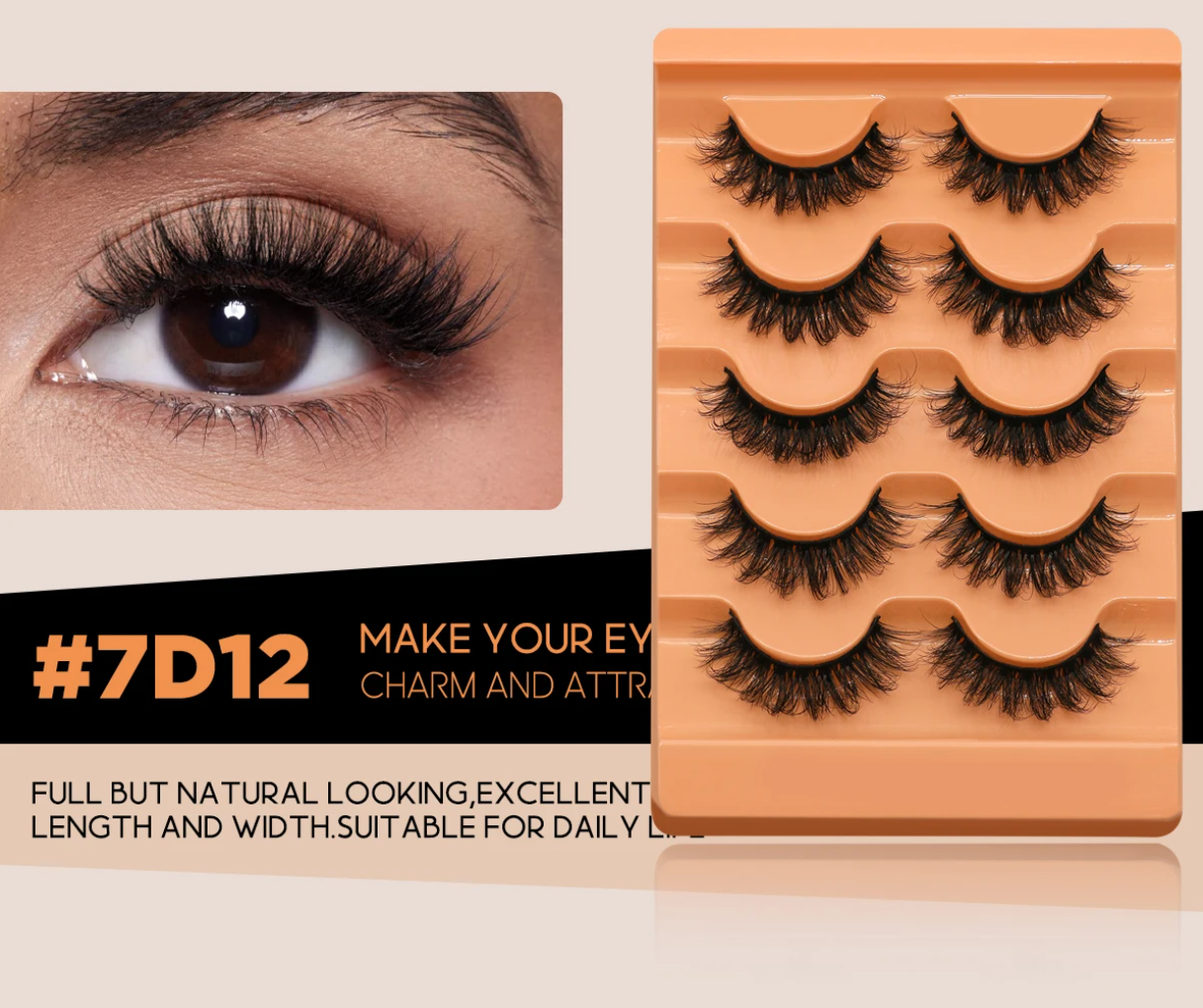 Groinneya 5 Pairs Mink Fluffy Eyelashes – 8D Russian Strip Lashes Extensions, Thick, Soft & Curly Handmade False Lashes