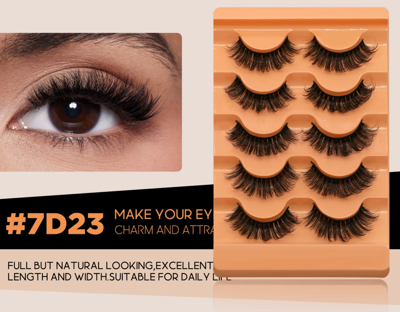 Groinneya 5 Pairs Mink Fluffy Eyelashes – 8D Russian Strip Lashes Extensions, Thick, Soft & Curly Handmade False Lashes