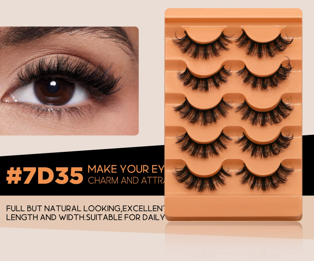 Groinneya 5 Pairs Mink Fluffy Eyelashes – 8D Russian Strip Lashes Extensions, Thick, Soft & Curly Handmade False Lashes