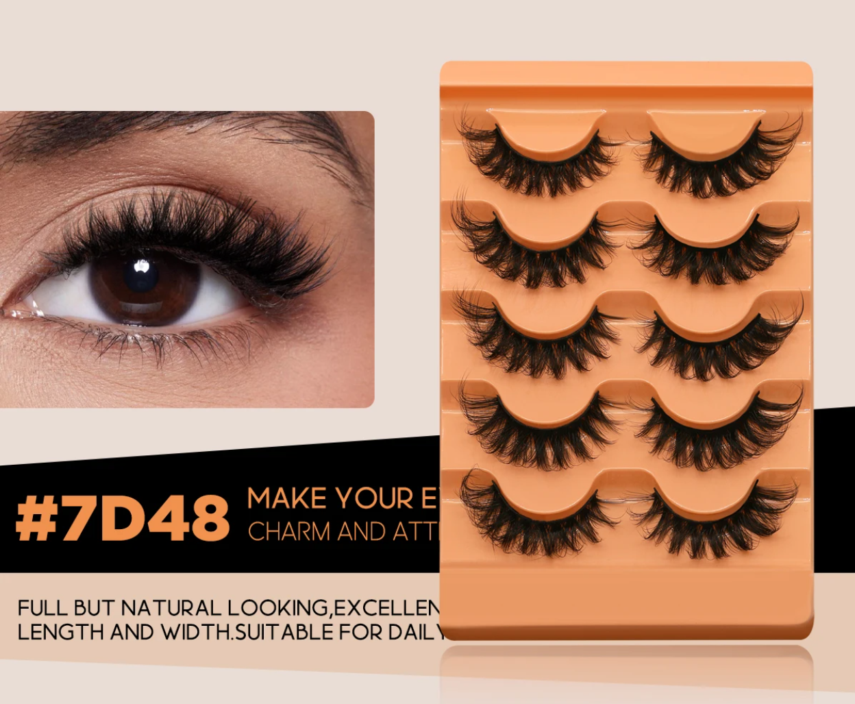 Groinneya 5 Pairs Mink Fluffy Eyelashes – 8D Russian Strip Lashes Extensions, Thick, Soft & Curly Handmade False Lashes