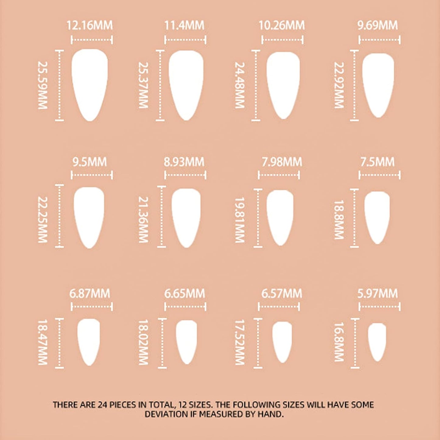 24Pcs Short Almond False Nails French Tip, Matte Pink Stick on Nails Black Heart French Press on Nails Removable Glue-On Nails Fake Nails Women Girls Nail Art Accessories