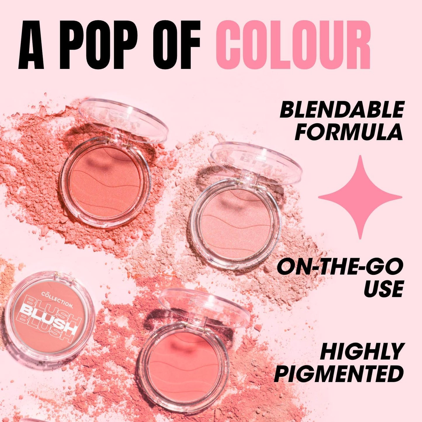 Cosmetics Soft Glow Blusher, Blusher Powder, 4G, Rose