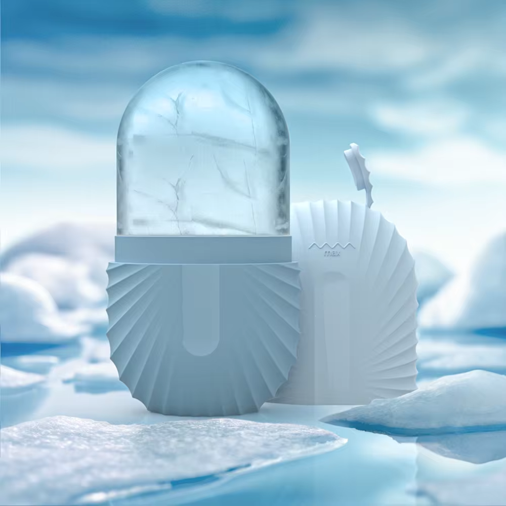 Silicone Face Ice Cube Mould – Reusable Facial Massage Tool -Beauty Skincare Ice Roller
