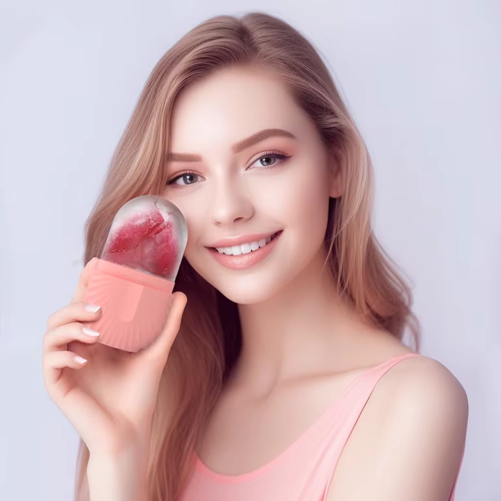 Silicone Face Ice Cube Mould – Reusable Facial Massage Tool -Beauty Skincare Ice Roller