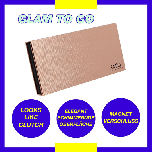 ZMILE Glam to Go Beauty Box - Vegan Cosmetics with Mirror