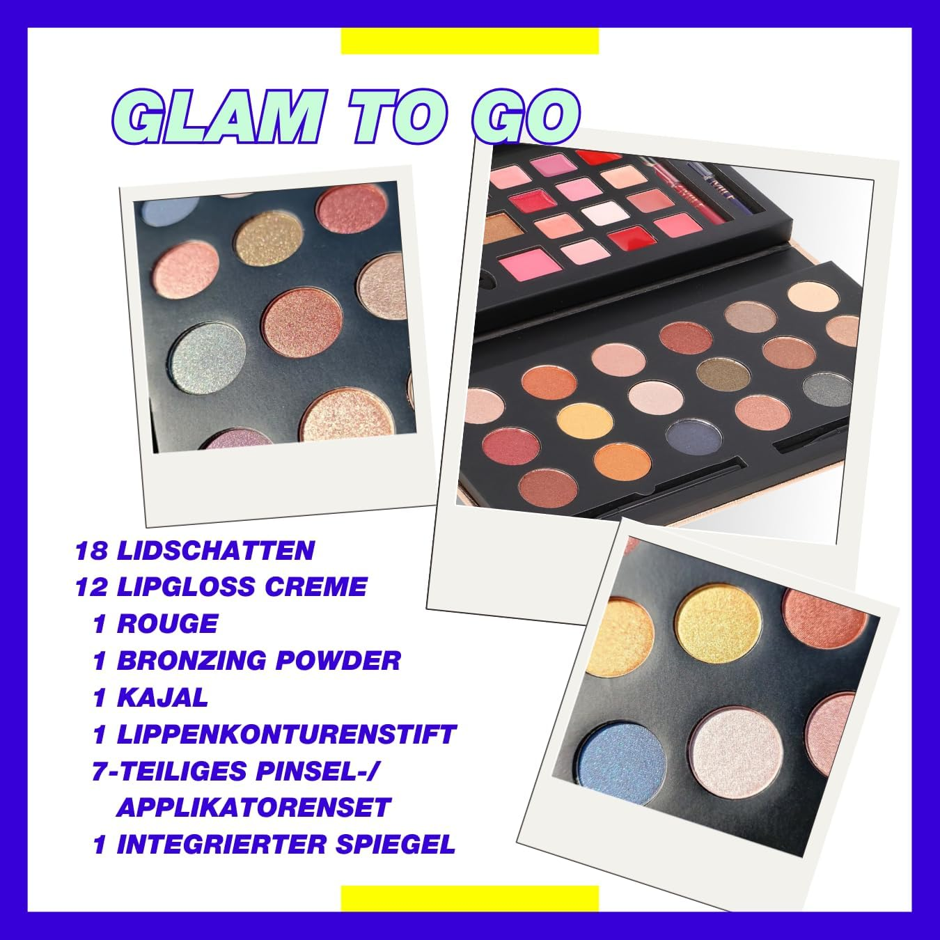 ZMILE Glam to Go Beauty Box - Vegan Cosmetics with Mirror