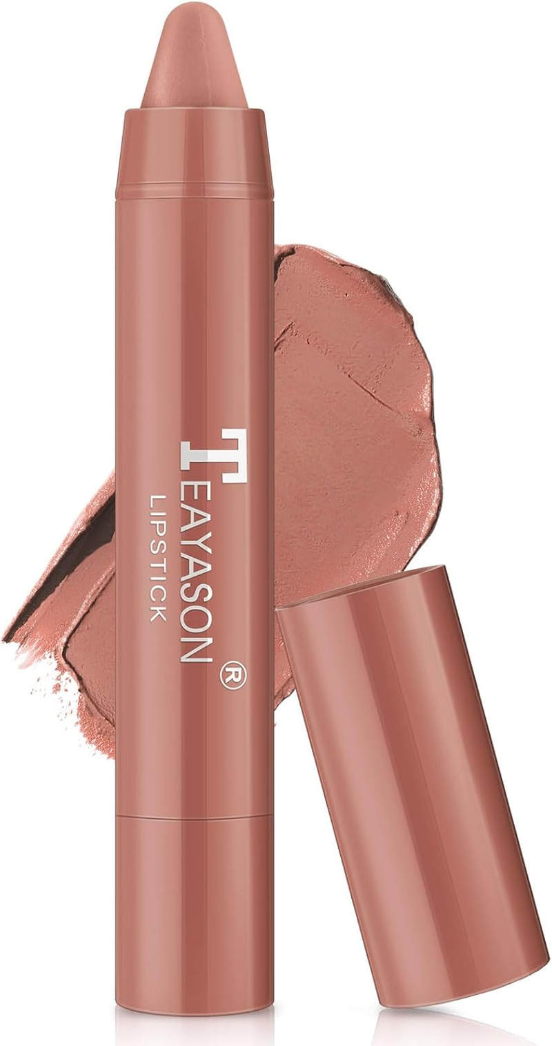 Teayason Matte Long Lasting Lip Stick - Velvet Lipstick Pencil Water Crayon Proof Natural (2#, 18.3G)