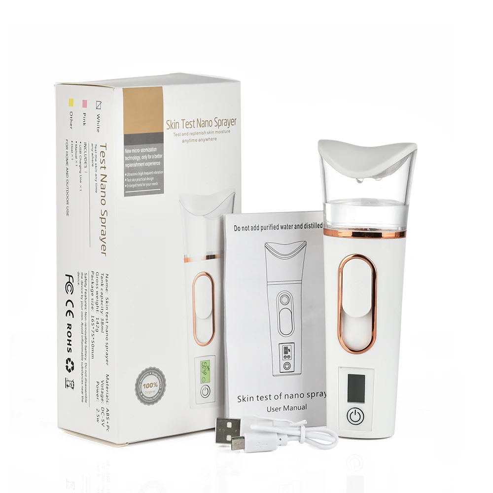 Nano Facial Sprayer – Rechargeable Portable Face Steamer & Hydrating Mist Device