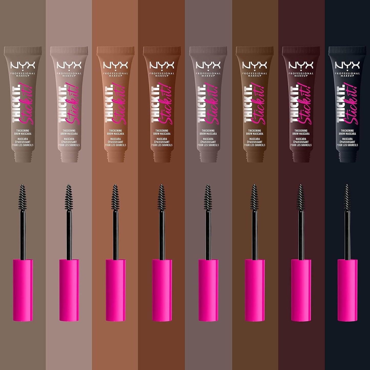 Thick It. Stick It! Brow Mascara, Tints & Thickens with 16Hr Wear, Taupe (Pack of 2)
