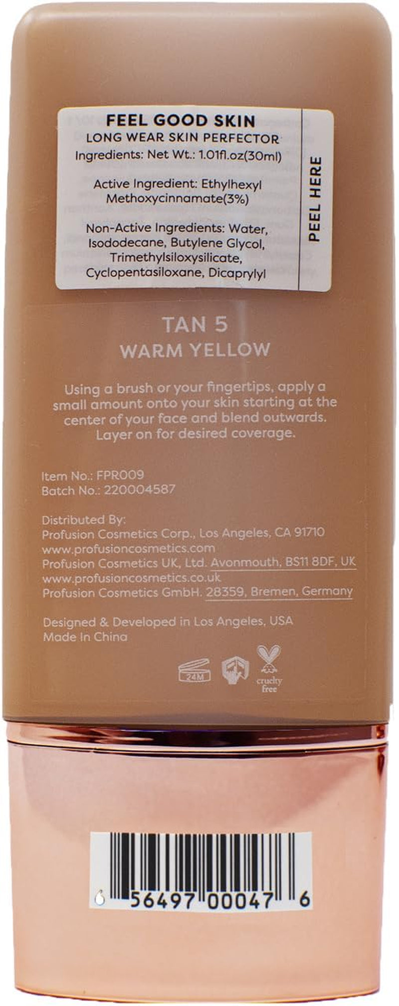 Lightweight Liquid Foundation for a Flawless and Elegant Radiance, Breathable Makeup for Improves Uneven Skin Tone, Cruelty-Free - Tan 5