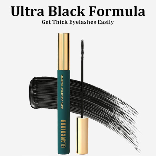 Mascara Black Volume and Length Waterproof Sensational Thrive Eye Lash Colour Vegan Formula in Deep Black Brush Long Lasting Fibre Mascaras Smudgeproof Make-Up