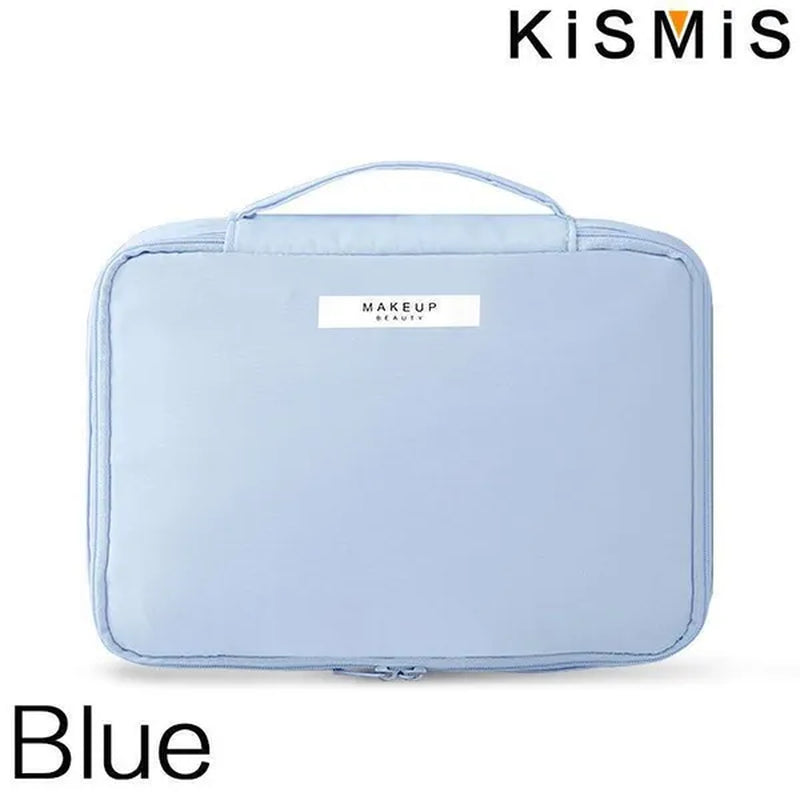 KISMIS 1PC Makeup Bag Travel Make up Organiser Bag Storage Vanity Case Makeup Bags for Women Makeup Box Cosmetic Bags with Compartments