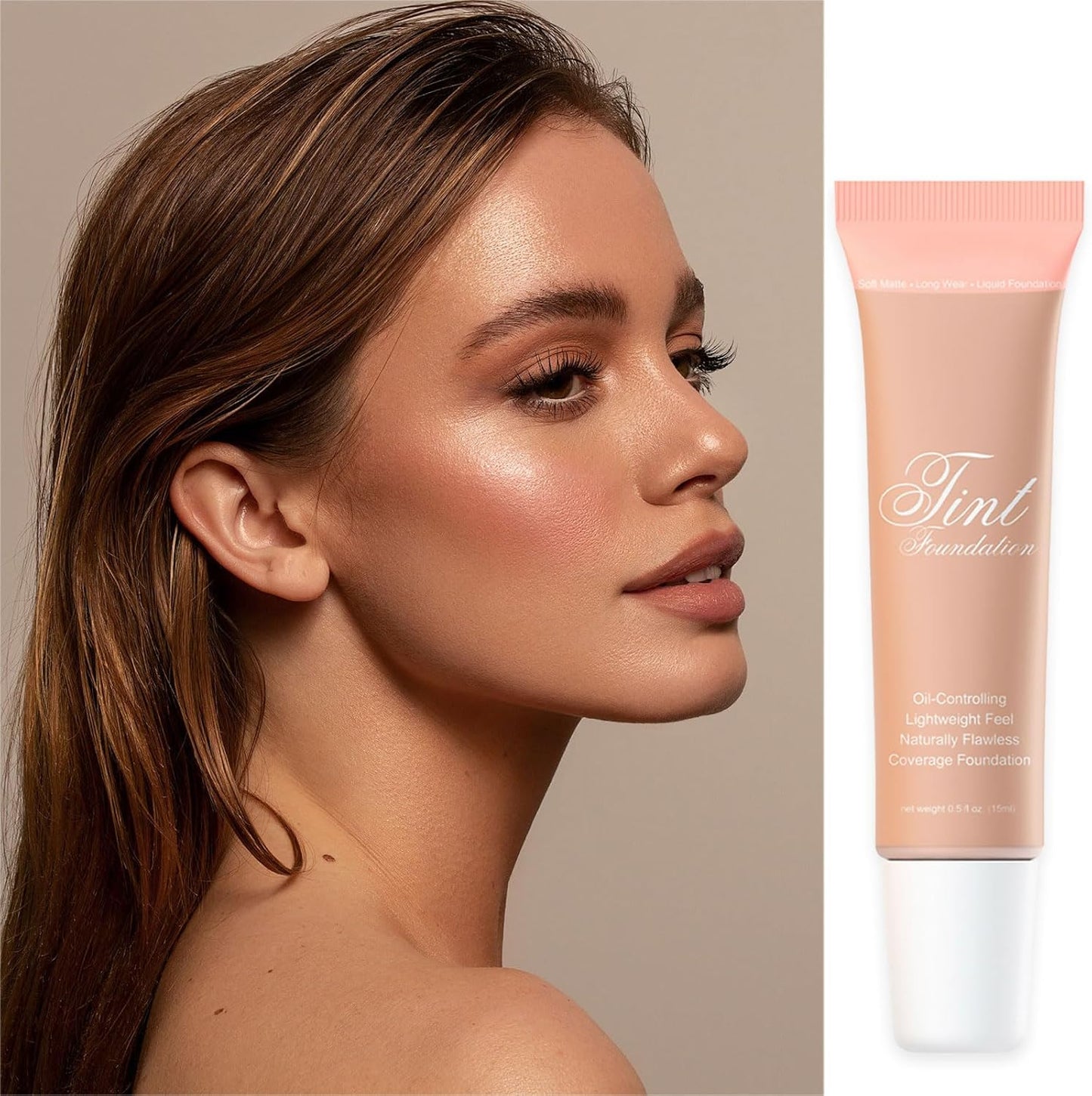 BB Cream Liquid Foundation, Natural Look Even Skin Tone Color Correcting, Full Coverage Moisturizing Concealer Makeup Base, Anti-Redness Smoothing Waterproof and Blendable
