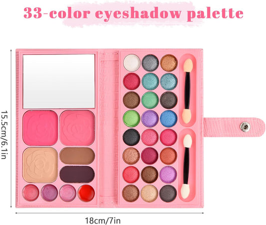 Make-Up Pallet Set, Women'S Portable Make-Up Palettes, Make-Up Set, Girls Make-Up Set, Make-Up Set (Colour 1 + Make-Up Brush)