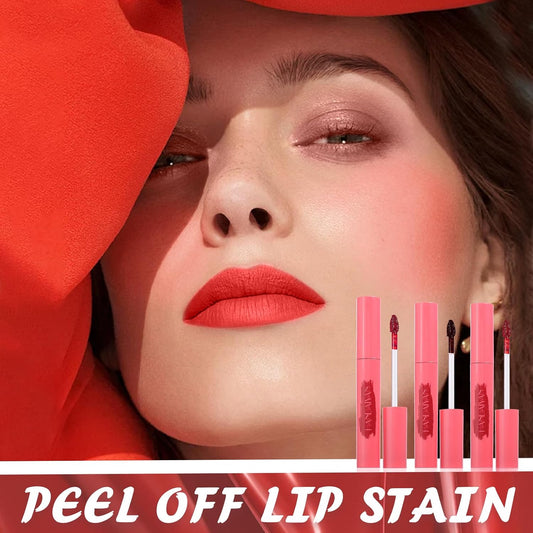 3Pcs Peel off Lip Stain, Long-Lasting Lip Tint Stain Smooth and Matte Lip Tint, Water-Resistant Lip Liner Stain, and Non-Greasy Lip Tint Stain Peel Off