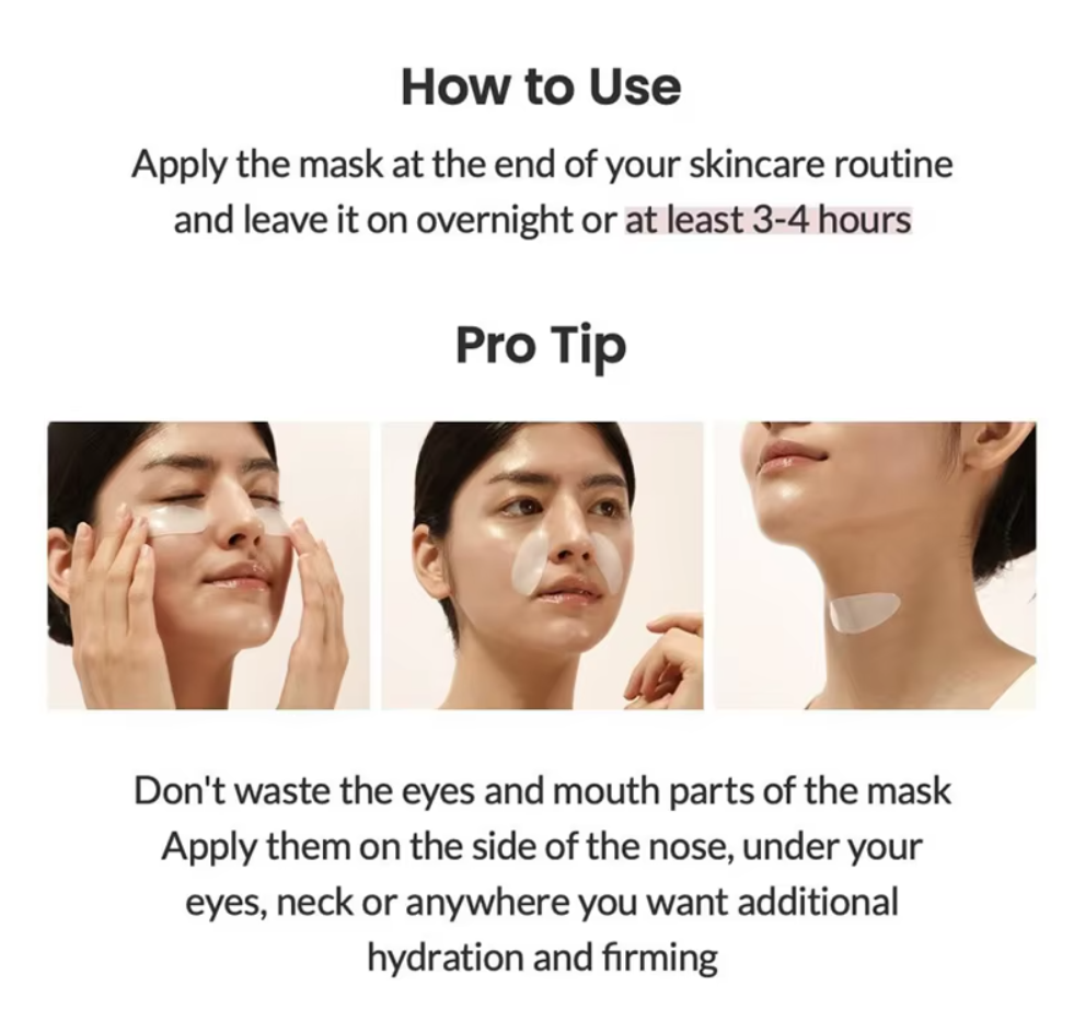 Bio-Collagen Real Deep Mask – Anti-Wrinkle Lifting Peel-Off Face Mask with Hydrolyzed Collagen