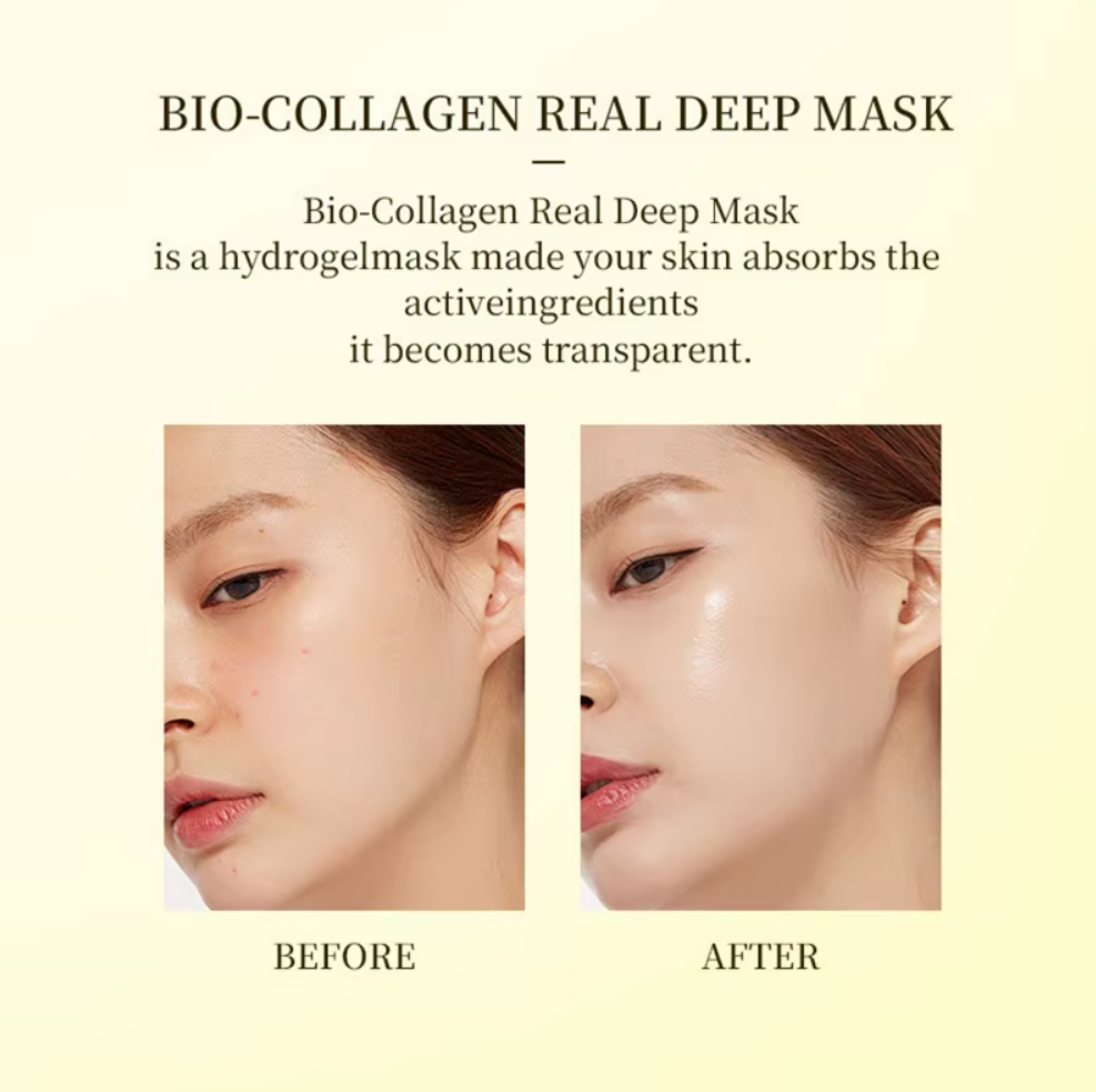 Bio-Collagen Real Deep Mask – Anti-Wrinkle Lifting Peel-Off Face Mask with Hydrolyzed Collagen