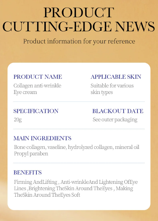 SADOER Collagen Eye Cream Skincare - Anti Dark Circles, 20g