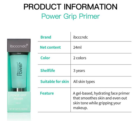 Power Grip Primer Gel – 24ml - Hydrating Face Primer for Smoothing Skin