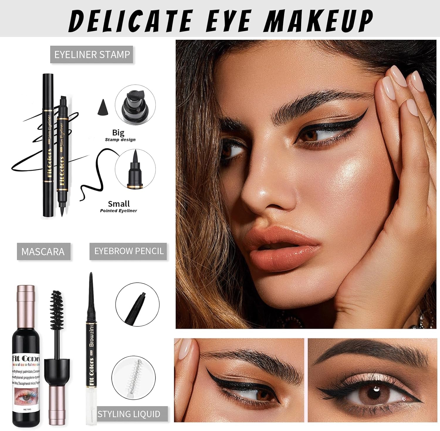 All in One Makeup Kit Full Kit Makeup Set & Portable Travel, Eyeshadow Palette Face Primer Foundation Make up Concealer Eyeliner Stamp Mascara 5Color Lipstick, Face Make-Up Gift Set