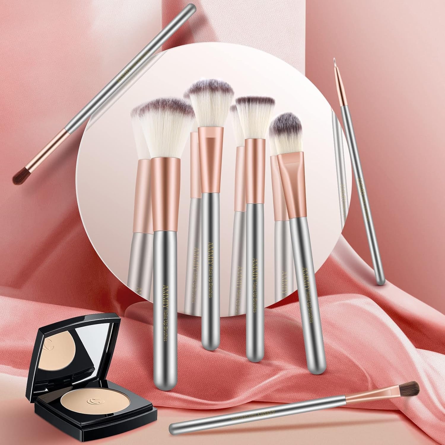 Makeup Brushes Sets Professional 18 Pcs Make up Brushes Premium Synthetic Foundation Brushes Blending Face Powder Blush Eyeshadow Eyeliner Make up Brush Kit with PU Leather Bag