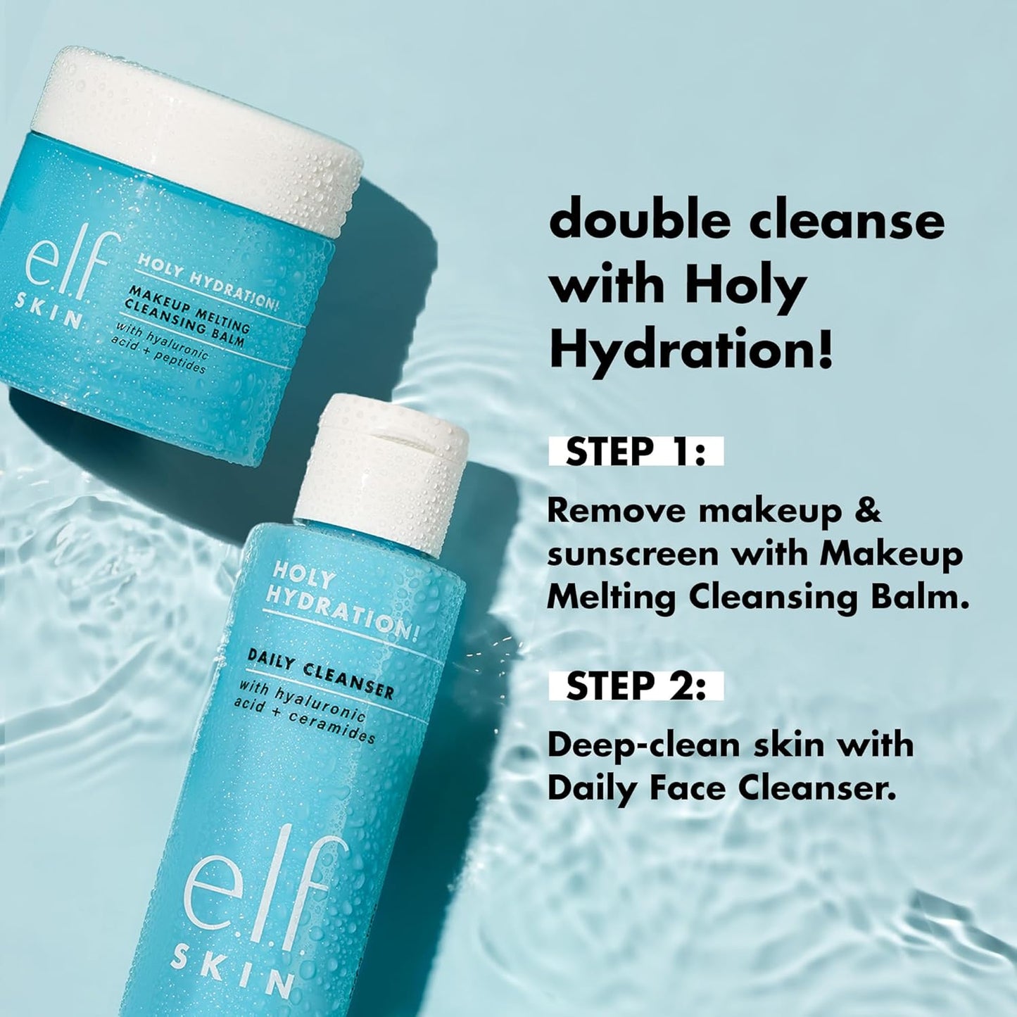 SKIN Holy Hydration! Daily Cleanser, Infused with Ceramides, Removes Dirt, Makeup & Impurities, Nourishing & Hydrating Formula