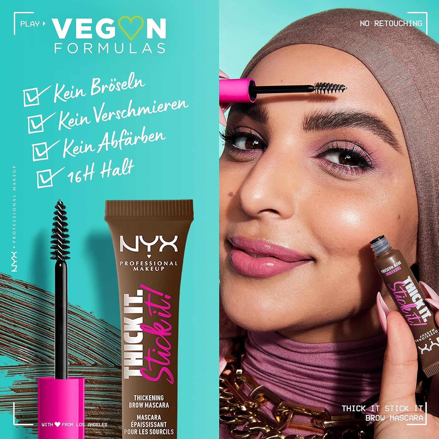 Thick It. Stick It! Brow Mascara, Tints & Thickens with 16Hr Wear, Taupe (Pack of 2)