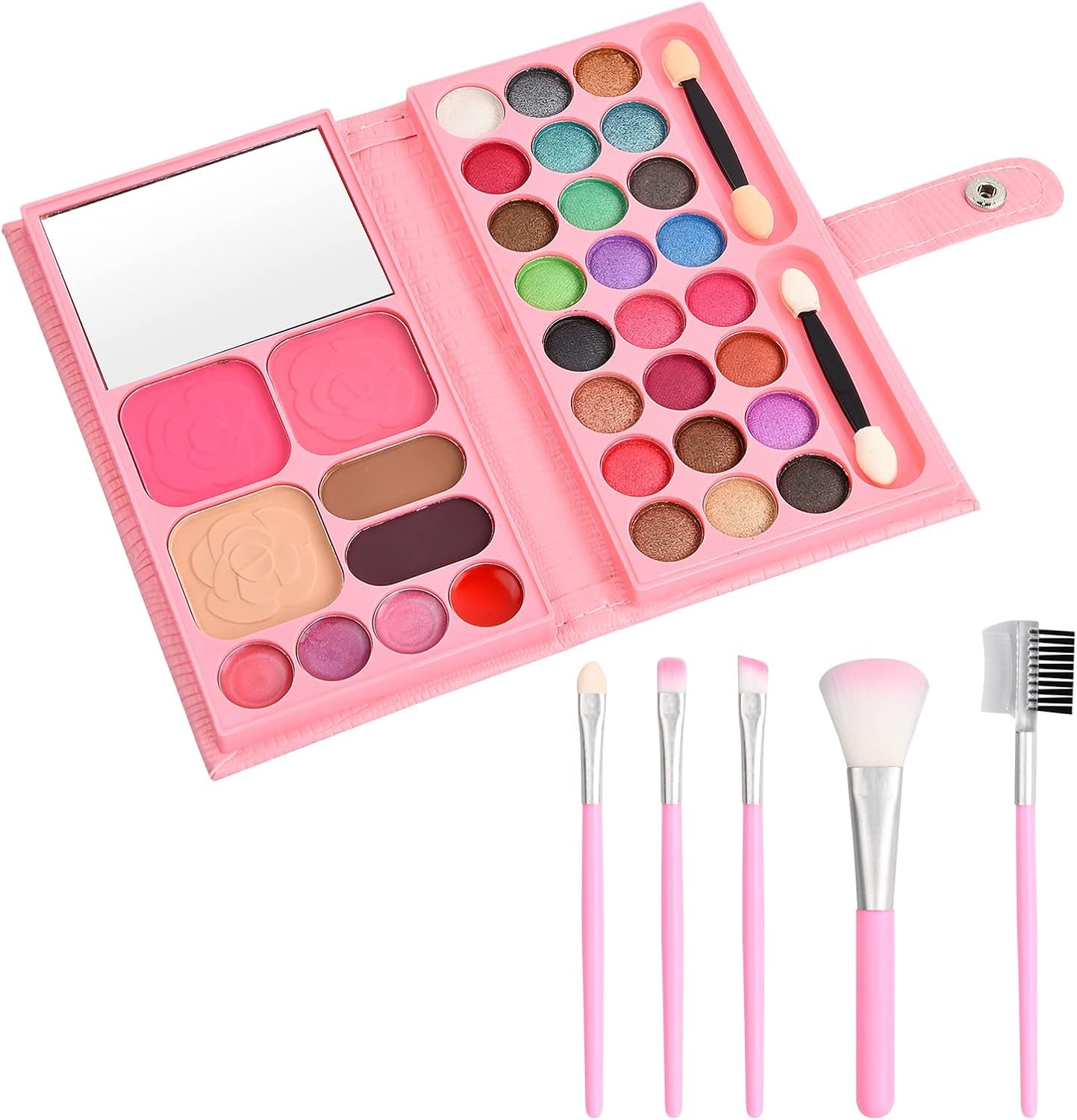Make-Up Pallet Set, Women'S Portable Make-Up Palettes, Make-Up Set, Girls Make-Up Set, Make-Up Set (Colour 1 + Make-Up Brush)