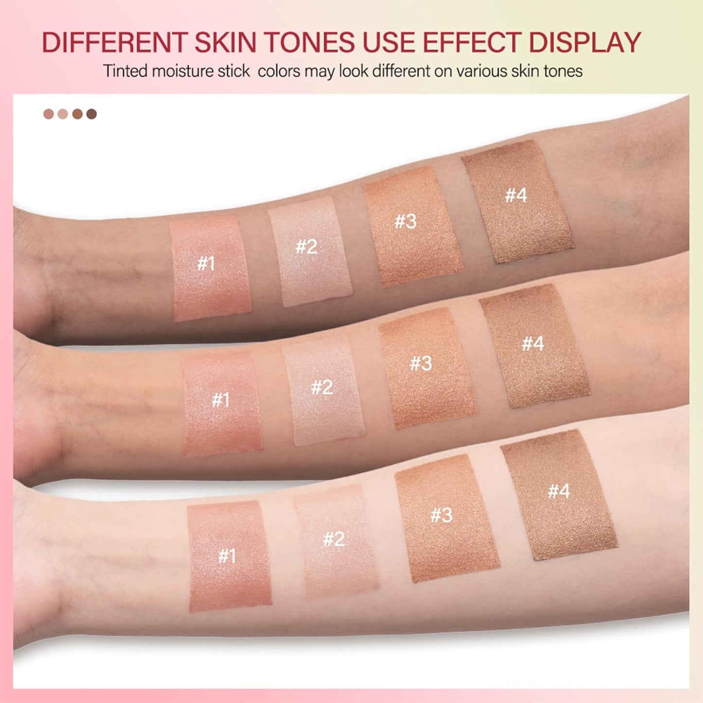 Highlighter Makeup Stick - Waterproof Glitter Cream Highlighter - Bronzer Contour Face Makeup - Long-Lasting 3-In-1 Multi Uses for Face Body Eyeshadow (2#Soft Glow)