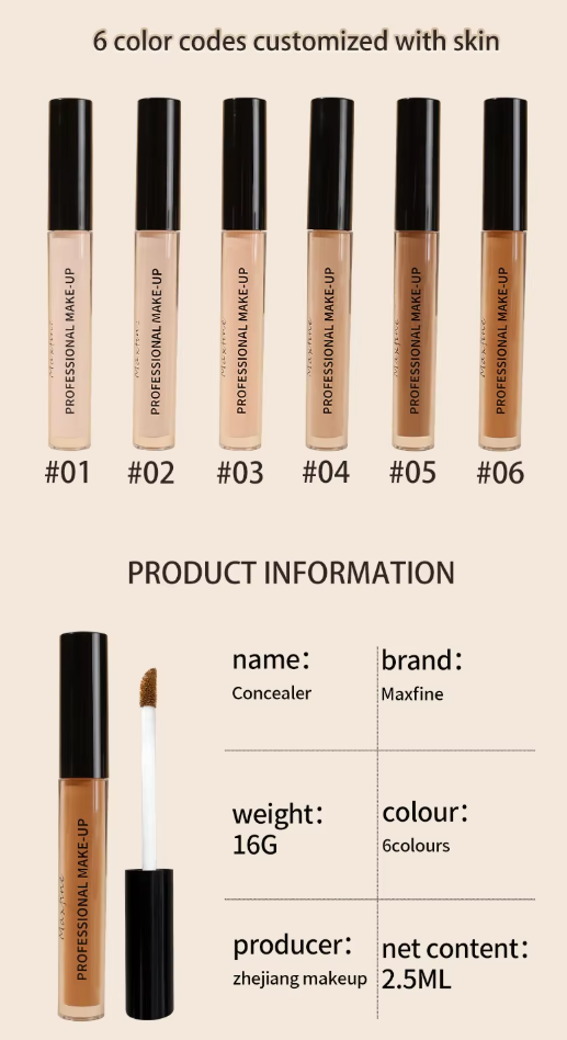 High-Coverage Matte Liquid Concealer – Waterproof, Long-Lasting & Oil-Control Formula