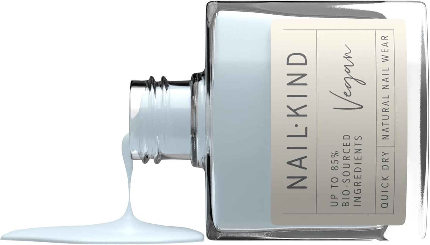 Light Blue Nail Polish - Cloud City - Light Misty Blue Nail Varnish - Vegan Nail Lacquer + Peta Certified + Cruelty Free - Quick Drying Long Lasting - Chip Resistant Manicure - 8Ml