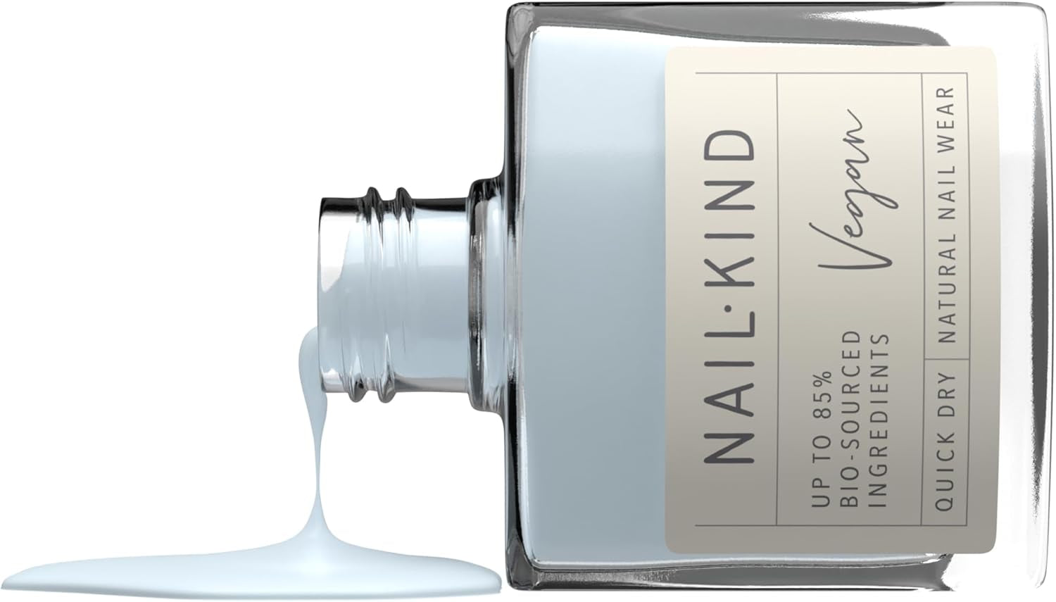 Light Blue Nail Polish - Cloud City - Light Misty Blue Nail Varnish - Vegan Nail Lacquer + Peta Certified + Cruelty Free - Quick Drying Long Lasting - Chip Resistant Manicure - 8Ml
