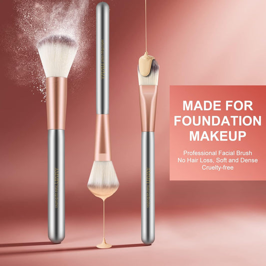 Makeup Brushes Sets Professional 18 Pcs Make up Brushes Premium Synthetic Foundation Brushes Blending Face Powder Blush Eyeshadow Eyeliner Make up Brush Kit with PU Leather Bag