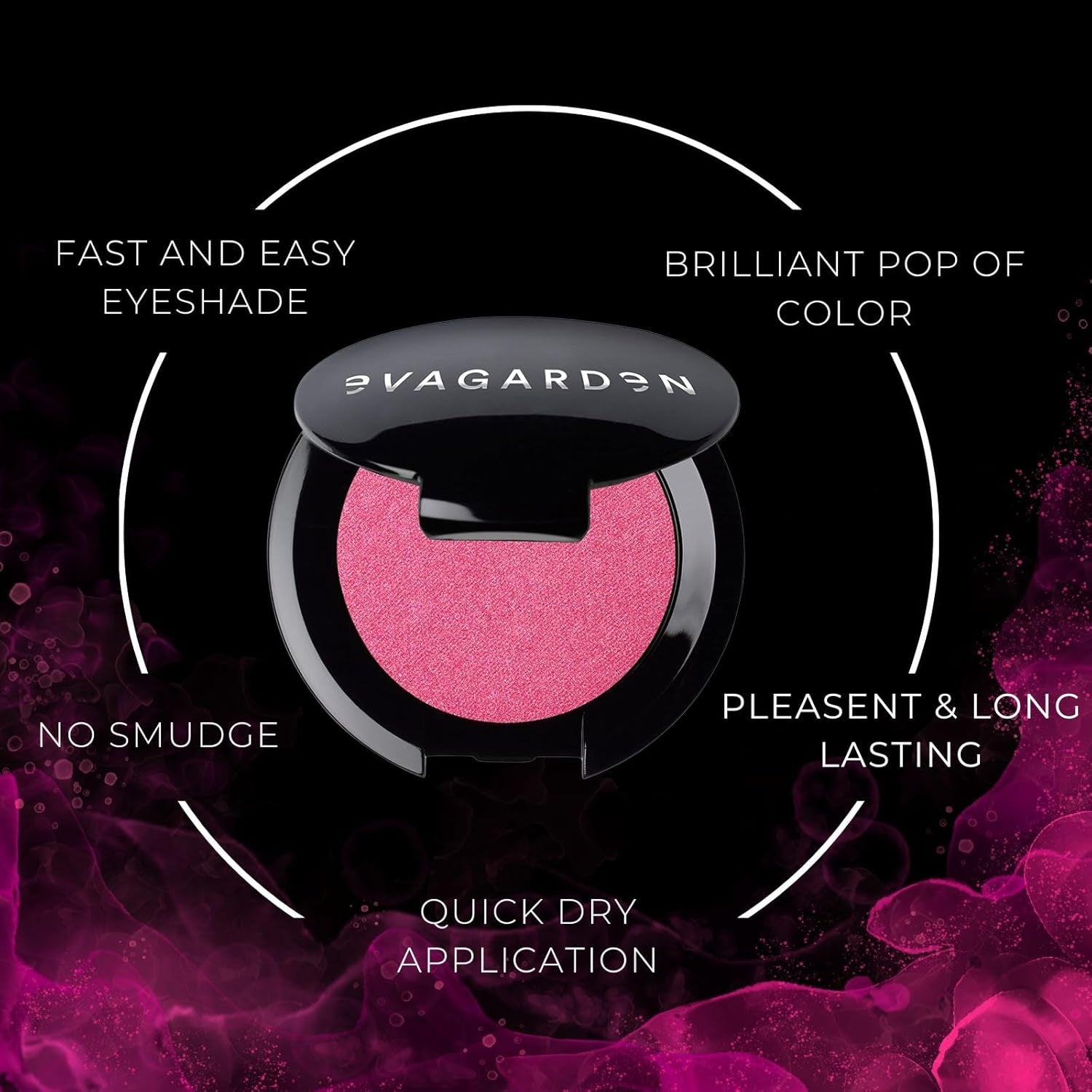 Glaring Eye Shadow - Metallic Effect with Exceptional Hold - Glittering Color with Velvety Finish - Light Formula with Pigments and Pearls Enhances Makeup - 267 Geranium - 0.08 Oz