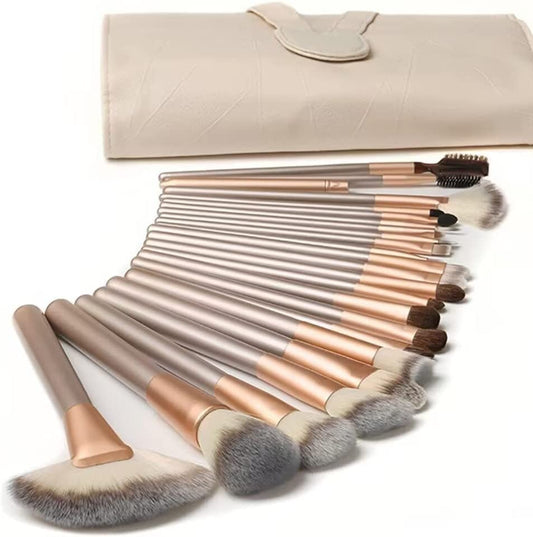 Makeup Brushes Sets Professional 18 Pcs Make up Brushes Premium Synthetic Foundation Brushes Blending Face Powder Blush Eyeshadow Eyeliner Make up Brush Kit with PU Leather Bag