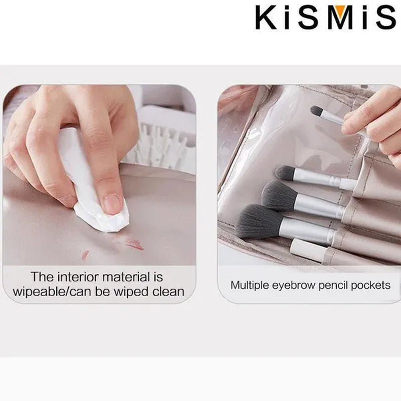 KISMIS 1PC Makeup Bag Travel Make up Organiser Bag Storage Vanity Case Makeup Bags for Women Makeup Box Cosmetic Bags with Compartments