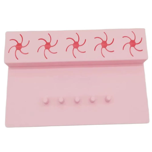 Nail Polish Holder, Non-Slip Silicone Nail Polish Bottle Base Nail Holder, Pink Salon Hhand Rest Pad for Home DIY Manicure Tools