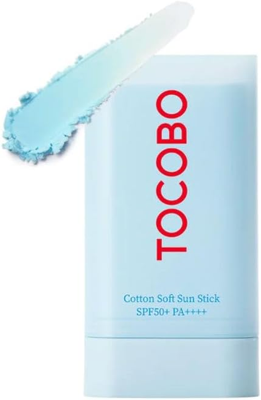 TOCOBO Cotton Soft Sun Stick SPF50+ PA++++ – Vegan Matte Sunscreen for Oily, Acne-Prone & Sensitive Skin