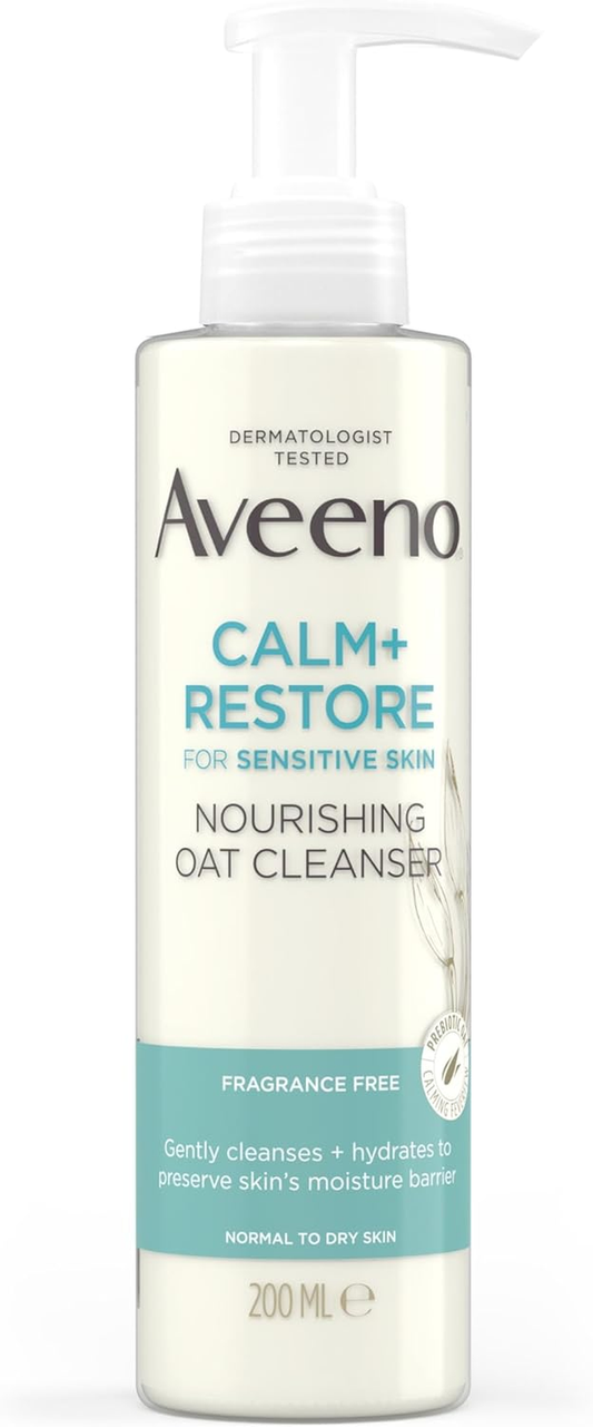 Aveeno Face Calm + Restore Nourishing Oat Cleanser - (1X 200ml)