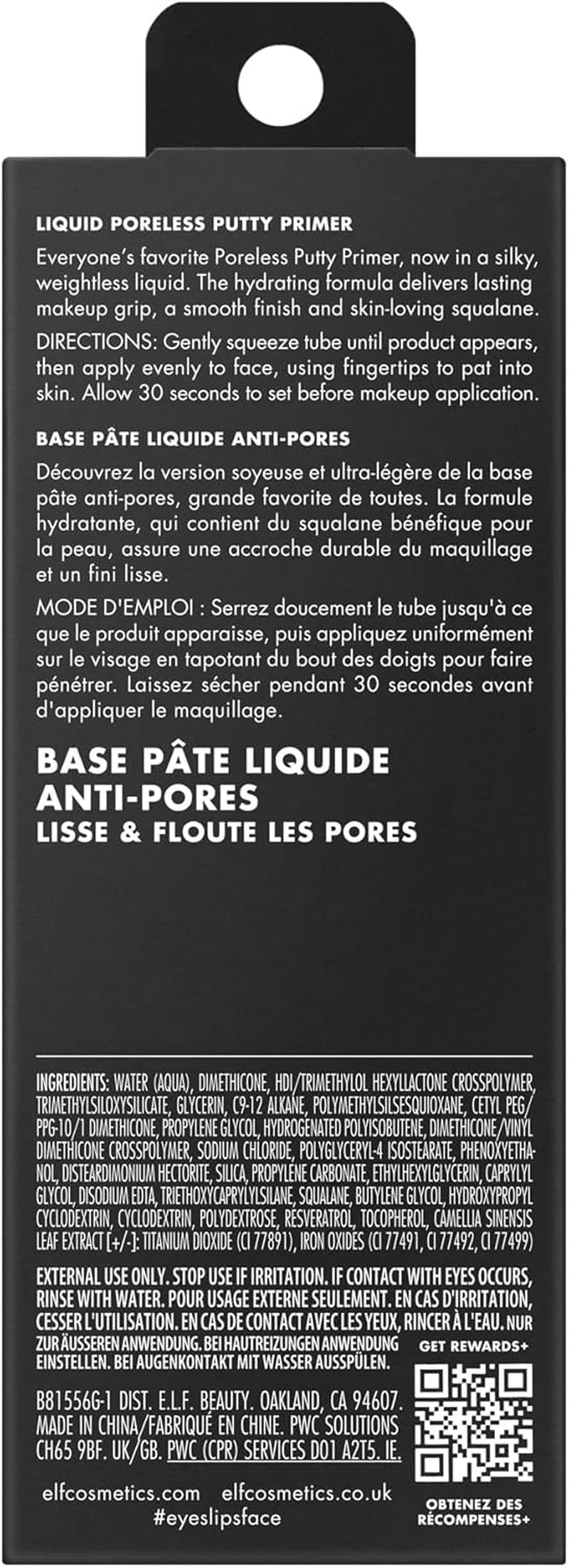 Liquid Poreless Putty Primer, Hydrating Liquid Face Primer for a Smooth Complexion, Grips Makeup for Longwear, Vegan & Cruelty-Free